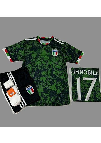 Ciro I,m,m,o,b,i,l,e, Italya Yeşil Temalı Çocuk Forması 4'lü Set