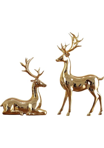 2 Geyik Heykelleri Dekoratif Figürler I (Yurt Dışından)