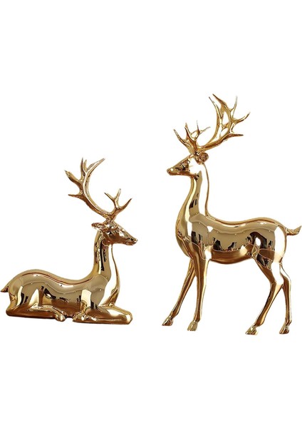 2 Geyik Heykelleri Dekoratif Figürler I (Yurt Dışından) indirimleri