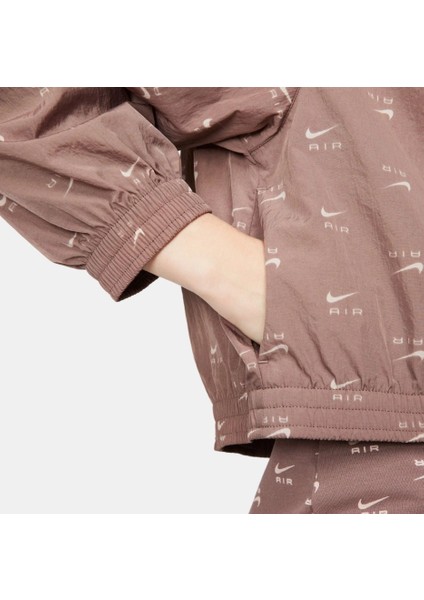 Air All-Over Print Woven Kadın Kahverengi Hoodie Sweatshirt fırsatları