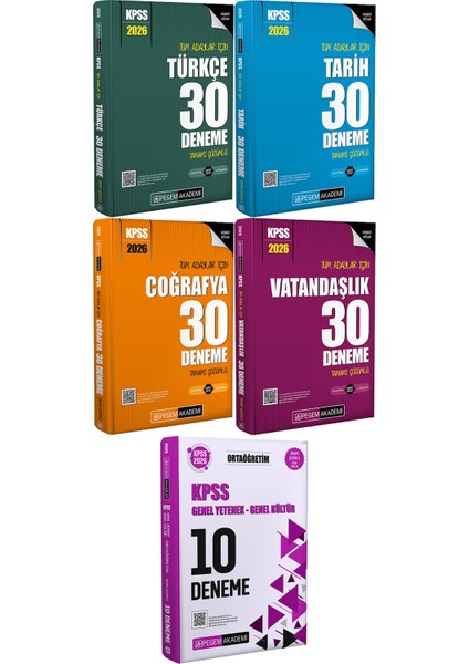 2026 Kpss Türkçe Tarih Coğrafya Vatandaşlık 30 Deneme - 2026 Kpss Ortaöğretim Çözümlü 10 Deneme