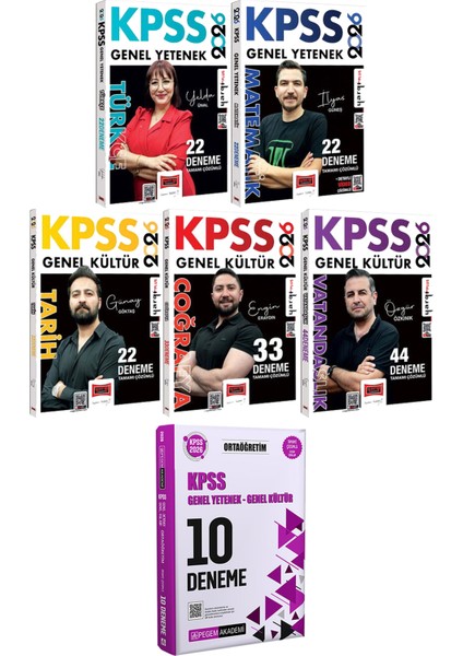 2026 Kpss Türkçe Matematik Tarih Coğrafya Vatandaşlık 143 Deneme - 2026 Kpss Ortaöğretim Çözümlü 10 Deneme