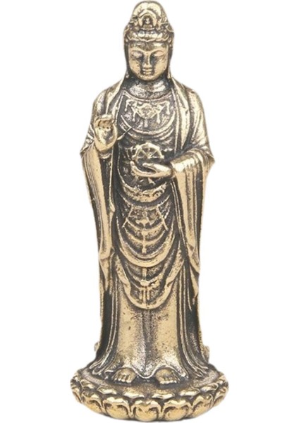 Pirinç Tanrıça Heykel El Sanatları Ofis Masası Kitaplık Için Metal Tanrıça Süsleme (Yurt Dışından)
