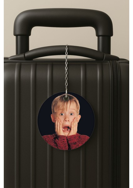 Evdetek Başına Desenli Uv Baskılı Pleksi Bavul Etiketi Seyahat Tatil Valiz Etiketi