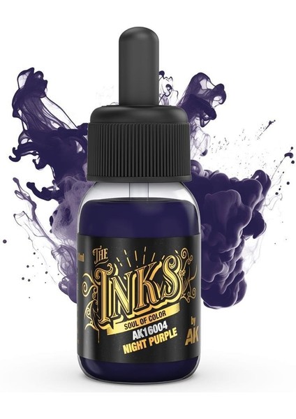 Ak 16004 30 Ml. Akrilik Mürekkep, Night Purple
