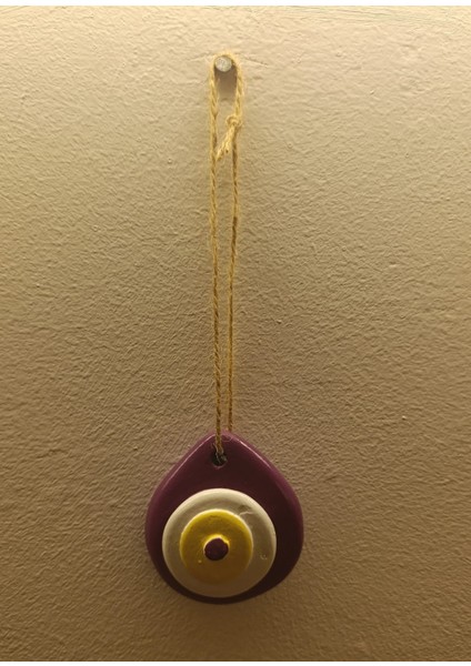 El Yapımı Mor Nazar Boncuğu-Dekoratif Nazar Boncuğu Askılı – El Yapımı Nazar Süsü - Pozitif Enerji Nazar Boncuğu fırsatları