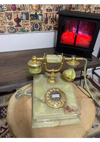 Antika Mermer Tabanlı Dekoratif Telefon-Şıf Zarif-Dekorluk Ürün indirimleri