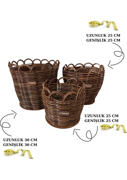 Raddancore Üçlü Soğanlık Seti/soğan Sepeti