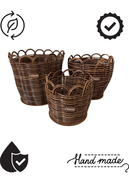 Raddancore Üçlü Soğanlık Seti/soğan Sepeti