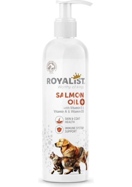 Salmon Oil+ – Somon Yağı Takviyesi | Köpekler ve Kediler Için | Vitamin A, D3, E Destekli 250 ml