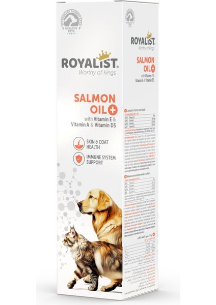 Salmon Oil+ – Somon Yağı Takviyesi | Köpekler ve Kediler Için | Vitamin A, D3, E Destekli 250 ml fiyatları