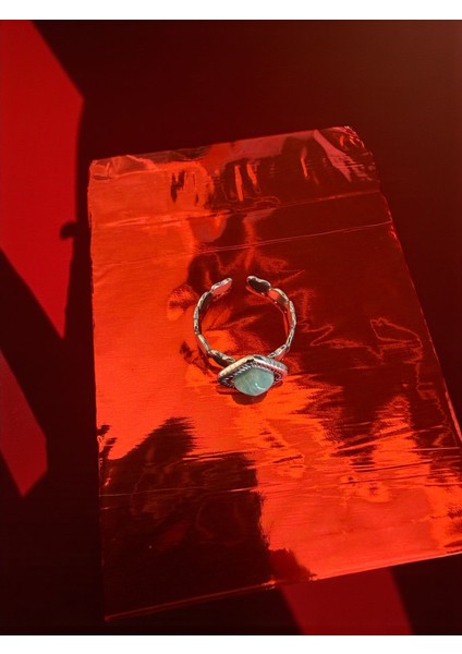 Doğal Taş Ayarlamalı Paslanmaz Çelik Yüzük modelleri