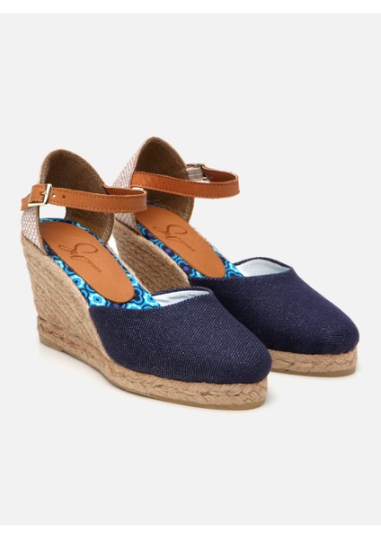 Kate Lacivert Kadın Dolgu Topuklu Espadril fiyatları