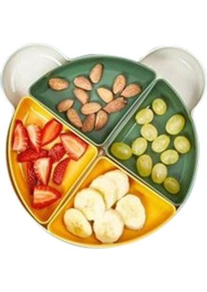 4 Bölmeli Çocuk Yemek Tabağı 2 Adet