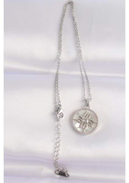 Bfs 316L Çelik Zincir Gümüş Renk Oval Tasarımlı Güneş Kolye fiyatları