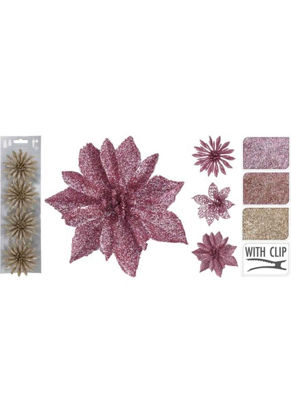 Yılbaşı Klipsli Süs 8 cm AWR204000 3 Adet