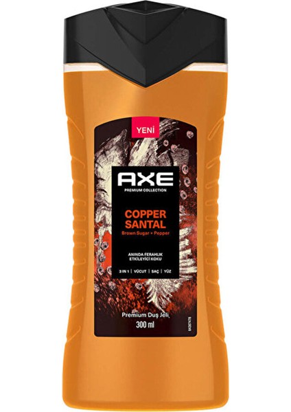2 Adet Axe Duş Jeli 3in1 Copper Santal 300 ml fiyatları