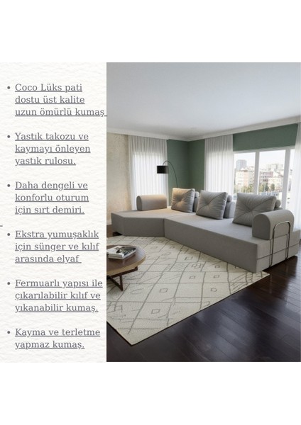 Cardano Lüks Köşe Koltuk Salon L Koltuk Takımı Tamamen Sünger Modern Köşe Oturma Grubu fiyatları