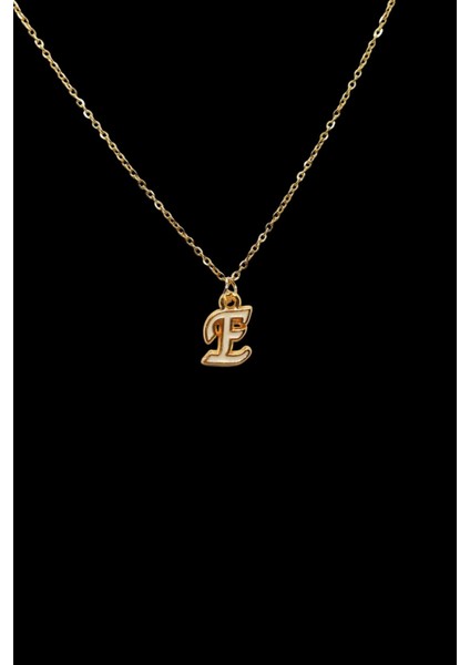 E Harfi Mineli 316L Paslanmaz Çelik Zincir Altın Kaplama Kolye Hediye Kalp Sevgili Eş fiyatları