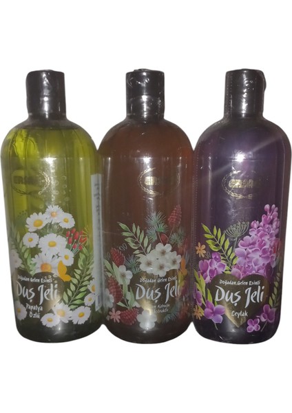Çam Kabuğu Du? Jel 500 ml +Leylak Duş Jeli 500 Ml+Papatya Duj Jeli 500 ml