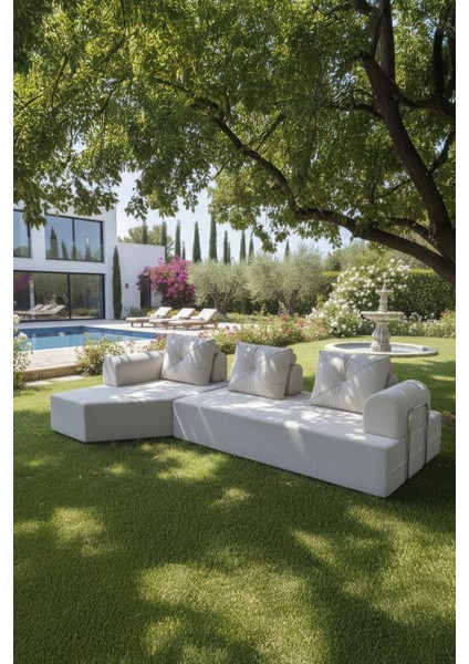 Cardano Lüks Köşe Koltuk Salon L Koltuk Takımı Tamamen Sünger Modern Köşe Oturma Grubu