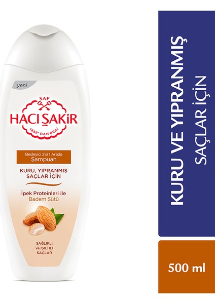 4 Adet Hacı Şakir Şampuan Badem Sütü 500 ml fiyatları