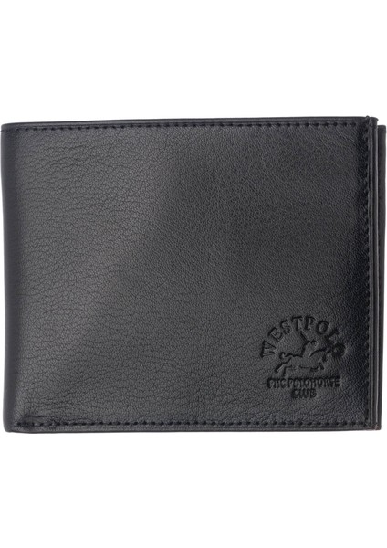 Hakiki Deri Bozuk Para ve Kart Bölmeli Erkek Cüzdanı - Siyah-Taba indirimleri