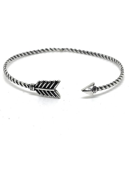 Oksitli Gümüş Gölge Oku Bilezik