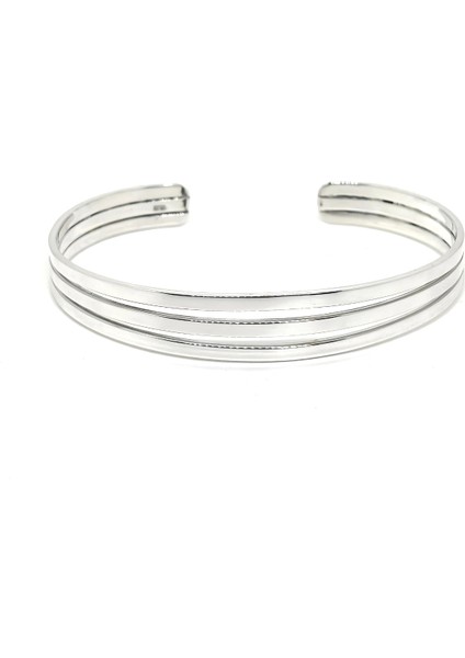 Ayarlanabilir Şık Gümüş Kadın Bilezik