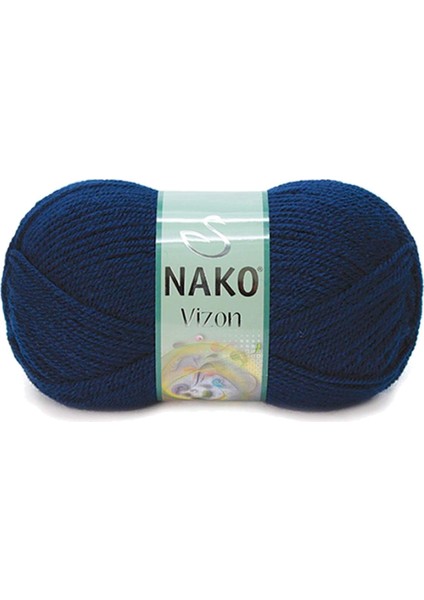 5 Adet Vizon Premium Akrilik El Örgü Ipi Yünü Renk NO:148 Lacivert fiyatları