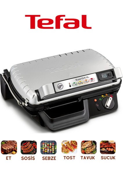 Optigrill: 6 Otomatik Pişirme Programı ve Döküm Plakalarla Üstün Lezzet!-Tartı Hediyeli+Mutfak Tartısı Hediyeli