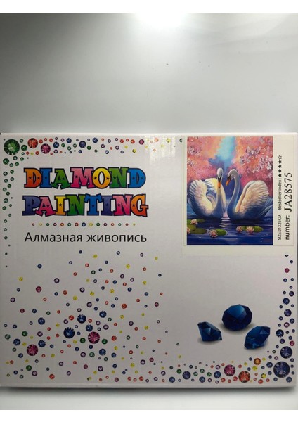 21X25 Çocuklar Için Boncuklu Taşlı Mozaik Elmas Boyama Goblen Pano Tablo Resim Boncuk Puzzle Diamond Painting