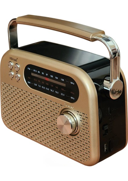 Kbroad KTF-2026 Sarı Full Band Radyo - Nostaljik Görünümlü, Şarjlı, Güçlü Ses Çıkışlı fiyatları