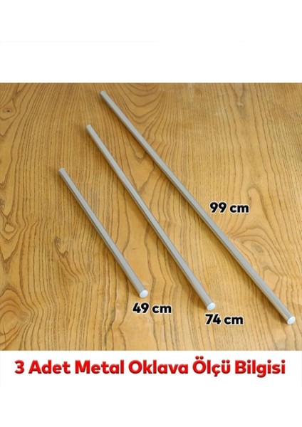 3'lü Alüminyum Metal Oklava Seti modelleri