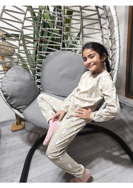 Kız-Erkek Bebek- Çocuk Pijama Takımı %100 Pamuk Uzun Kollu Yuvarlak Yaka Mevsimlik fırsatları