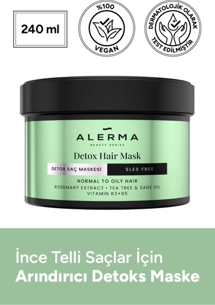 2 Adet Alerma Detox Saç Maskesi 240 ml fiyatları