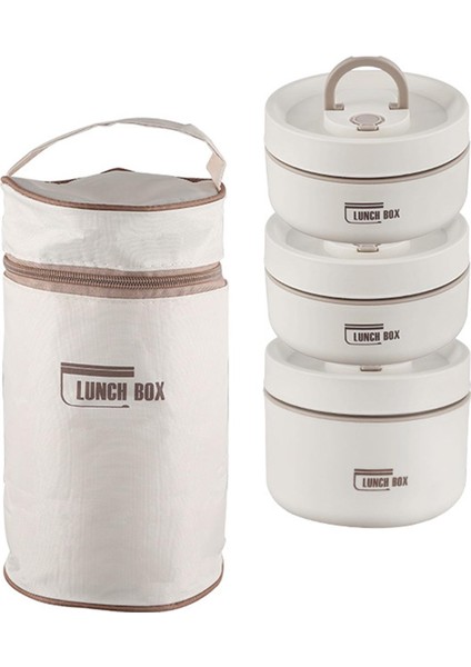 Öğle Yemeği Kutusu Seti Taşınabilir Hava Geçirmez Kapak Sızıntısı Istiflenebilir Öğle Yemeği Konteynerleri 3pcs Beyaz (Yurt Dışından) fiyatları