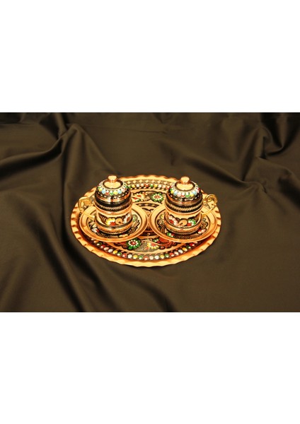 El Yapımı, Bakır Kahve Fincan Takımı, 2 Kişilik Kahve Takımı