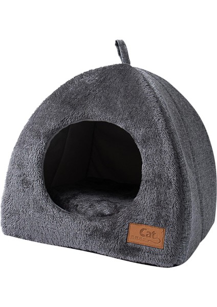 Pet Köpek Kulübesi Kapüşonlu Uyku Ped Yavru Kedi Ev M (Yurt Dışından)