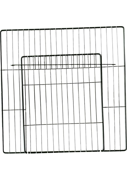 Taşınabilir Pet Playpen Kapı Kafesi Panel Metal Tel Köpek Yavru Kapalı Tavşan Yard Yoğun Siyah Izgara (Yurt Dışından)