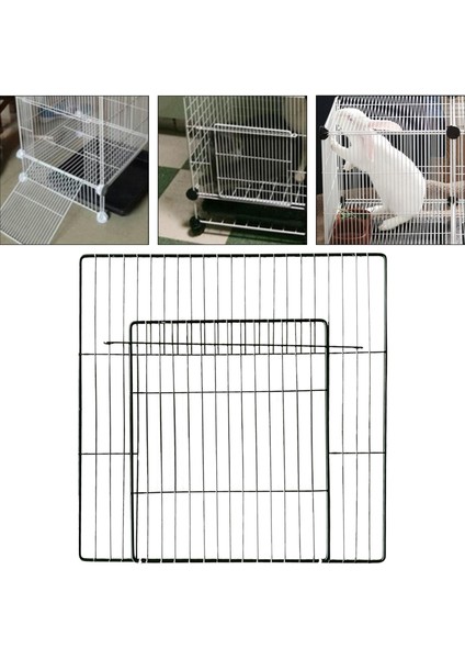 Taşınabilir Pet Playpen Kapı Kafesi Panel Metal Tel Köpek Yavru Kapalı Tavşan Yard Yoğun Siyah Izgara (Yurt Dışından) modelleri