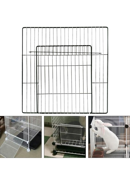 Taşınabilir Pet Playpen Kapı Kafesi Panel Metal Tel Köpek Yavru Kapalı Tavşan Yard Yoğun Siyah Izgara (Yurt Dışından) fırsatları