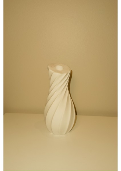 Spiral Vazo | El Yapımı Iskandinav Tarzı Dalgalı Form Dekoratif Vazo | Taş Döküm Modern Vazo fiyatları