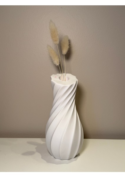 Spiral Vazo | El Yapımı Iskandinav Tarzı Dalgalı Form Dekoratif Vazo | Taş Döküm Modern Vazo fırsatları