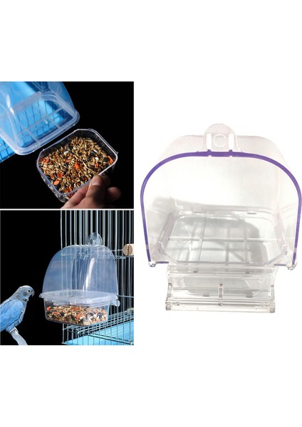 Şu Için Kuş Besleyici Kabı Kar Önleyici Şeffaf Papağan Besleyici (Yurt Dışından) fiyatları