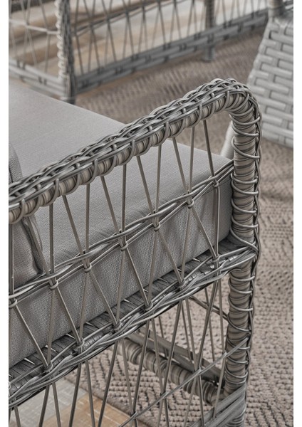 Rattan Breda Bahçe Mobilyası 2+1+1+Camlı Masa -- 2 Tane Puf Hediye fırsatları