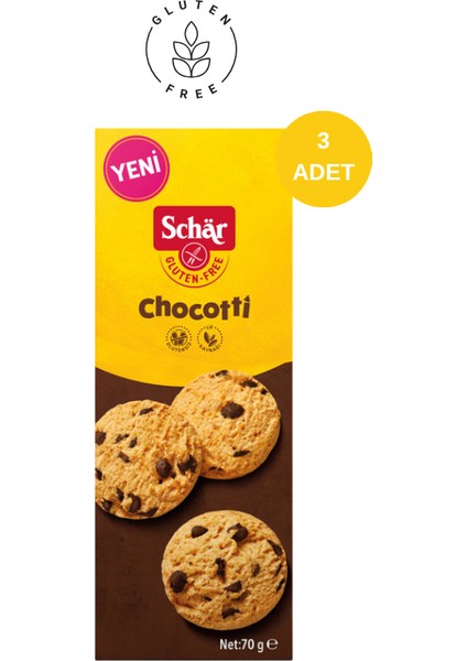 Glutensiz Chocotti Kurabiye (3 Paket)