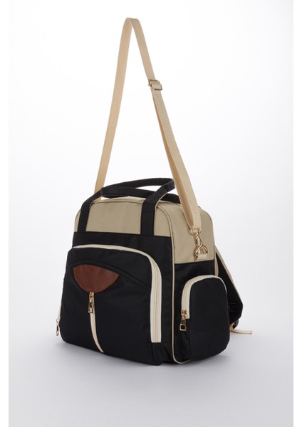 Geniş Hacimli Çok Bölmeli Anne Bebek Bakım Çantası – Sırt ve Omuz Kullanımlı Termal Biberon Gözlü