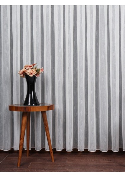 Bambu Zemin Çizgili Düz Tül Perde Gramajlı (1/2.5 Normal Pile) fiyatları