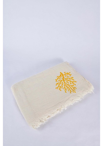 Tree Of Life Yellow Print Çok Amaçlı Örtü